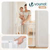 Barriere de securite a pression sans percage Largeur 75-82cm Metal blanc - VOUNOT FR