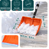 Pelle à Neige Démontable avec Manche en Aluminium avec Grattoir Télescopique Orange