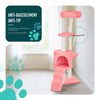 Arbre a chat 112cm multi niveaux Griffoir et niche Rose - VOUNOT FR