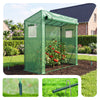 Serre de jardin Serre tomates avec porte et fenetres moustiquaire bache PE renforcee 135g/m2 200x77x170cm Vert - VOUNOT FR