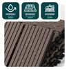 Lot de 16 dalles clipsables exterieures 30x30cm en Composite WPC Marron - VOUNOT FR