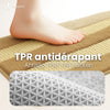Lot de 2 Tapis de Bain Antidérapant chenille microfibre 60x90cm beige