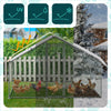 Enclos poulailler en metal galvanise et grillage avec bache PE 200x200x200cm - VOUNOT FR