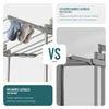 Sechoir a linge etendoir renforce 4 niveaux 125x62x173cm gris