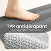Lot de 2 Tapis de Bain Antidérapant chenille microfibre 60x90cm gris