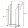Porte serviettes sur pied autoportant 4 niveaux blanc - VOUNOT FR