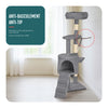 Arbre a chat 112cm multi niveaux Griffoir et niche Gris
