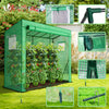 Serre de jardin Serre tomates avec porte et fenetres moustiquaire bache PE renforcee 135g/m2 200x77x170cm Vert