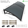 Auvent de porte marquise 200x80 cm en Polycarbonate anti UV Anthracite - VOUNOT FR