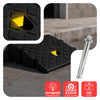 Lot de 2 Rampes de Trottoir en Polypropylene 25x27x7 cm Noir - VOUNOT FR