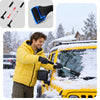 Pelle à Neige Démontable avec Manche en Aluminium avec Grattoir Télescopique Noir