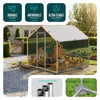 Enclos poulailler en metal galvanise et grillage avec bache PE 200x200x200cm - VOUNOT FR
