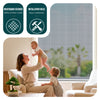 Store moustiquaire pour fenetre enroulable et recoupable en pvc L130 x H160 Blanc