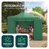 Tonnelle de jardin renforcée 3x3m pliable Barnum avec 4 parois latérales et fenêtres vert - VOUNOT FR