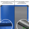 Bache piscine rectangulaire double couche en Polyethylene 160 gr/m2 avec filet ecoulement 4x9m Bleue - VOUNOT FR