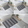 Lot de 2 Tapis de Bain Antidérapant chenille microfibre 60x90cm gris