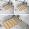 Lot de 2 Tapis de Bain Antidérapant chenille microfibre 60x90cm beige