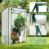 Serre de jardin Serre tomates avec grande porte enroulable bache PE renforcee 135g/m2 100x50x150cm Blanc