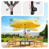 Parasol de jardin 2m avec ancrage sol et sac de transport Jaune - VOUNOT FR