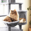 Arbre a chat Grande taille 5 niveaux avec griffoir grattoir 168cm gris - VOUNOT FR