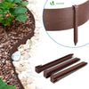 Bordure de jardin PE flexible 20M x 8 CM avec piquets marron