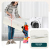 Panier a linge pliable 100L avec sac intérieur cadre bambou et couvercle beige - VOUNOT FR