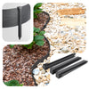Bordure de jardin PE flexible 10M x 8 CM avec piquets gris