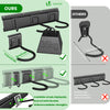 Support mural rangement pour 4 velos et 2 casques rails et crochets metal noir