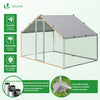 Enclos poulailler en metal galvanise et grillage avec bache PE 300x200x200cm