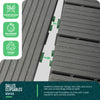 Lot de 11 dalles clipsables exterieures 30x30cm modulaire plastique anthracite - VOUNOT FR