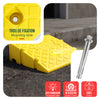 Lot de 2 Rampes de Trottoir en Polypropylene 25x27x7 cm Jaune - VOUNOT FR