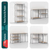 Etagères de rangement charge lourde robuste à 4 niveaux 80x40x160cm - VOUNOT FR