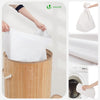 Panier a linge en bambou rond avec couvercle 58L