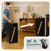 Reservoir à granules pellets avec roulettes facade diagonale 45kg 36x36x76cm noir - VOUNOT FR