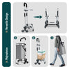 Chariot de courses pliable monte escalier aluminium avec sac isotherme gris - VOUNOT FR