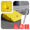 Lot de 2 Rampes de Trottoir en Polypropylene 25x27x7 cm Jaune - VOUNOT FR