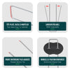 Lot de 250 piquets de fixation U 150x30mm avec 125 Rondelles de fixation plastique - VOUNOT FR