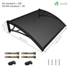 Auvent de porte marquise 120x80 cm transparent en Polycarbonate anti UV Anthracite - VOUNOT FR
