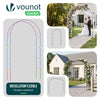 Lot de 4 Arche de jardin pour plantes grimpantes 140x37x240cm en metal Noir - VOUNOT FR
