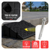 Lot de 2 Rampes de Trottoir en Polypropylene 25x27x11 cm Noir - VOUNOT FR