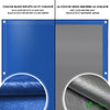 Bache piscine rectangulaire double couche en Polyethylene 160 gr/m2 avec filet ecoulement 4x8m Bleue - VOUNOT FR
