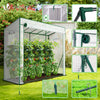 Serre de jardin Serre tomates avec porte et fenetres moustiquaire bache PE renforcee 135g/m2 200x77x170cm Blanc