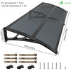Auvent de porte marquise 200x80 cm en Polycarbonate anti UV Anthracite - VOUNOT FR
