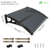Auvent de porte marquise 100x80 cm en Polycarbonate anti UV Anthracite - VOUNOT FR