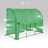 Serre de jardin hivernage murale adossee avec bache PE 300x100x180cm vert