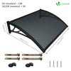 Auvent de porte marquise 120x80 cm en Polycarbonate anti UV Anthracite - VOUNOT FR