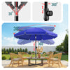 Parasol de jardin 2m avec ancrage sol et sac de transport Bleu - VOUNOT FR