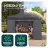 Tonnelle de jardin renforcée 3x3m pliable Barnum avec 4 parois latérales et fenêtres gris - VOUNOT FR