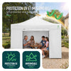 Tonnelle de jardin renforcée 3x3m pliable Barnum avec 4 parois latérales et fenêtres blanc - VOUNOT FR
