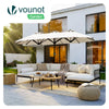 Parasol Jardin Double Aluminium 150 x 300 cm beige - VOUNOT FR